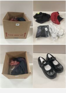 BOX OF ASSORTED UNSEALED CLOTHING AND FOOTWEAR