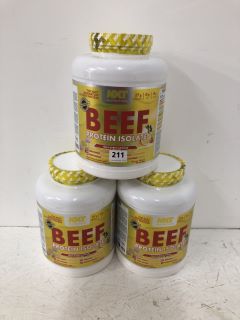 3 X NXT NUTRITION BEEF PROTEIN ISOLATE