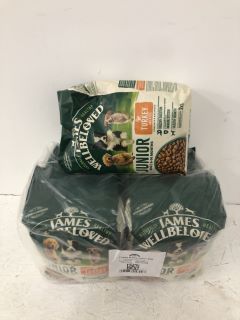 5 X JAMES WELLBELOVED JUNIOR DOG FOOD TURKEY AND RICE 6-14 MONTHS (BBE 08/10/24)