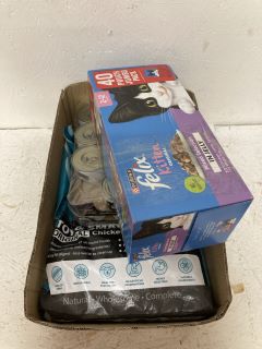 BOX OF ITEMS INC FELIX KITTEN ORIGINAL CAT FOOD (BBE 05 2026)