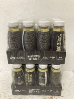 2 X 12 ON OPTIMUM NUTRITION HIGH PROTEIN SHAKE (BBE 28/12/2024)