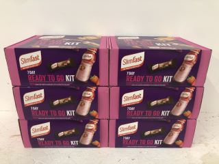 6 X SLIMFAST 7 DAY READY TO GO KIT (BBE 08/2024)