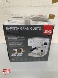 SOLIS BARISTA GRAN GUSTO SOLIS PREMIUM CLASS COFFEE MACHINE RRP: £250