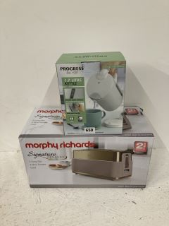 MORPHY RICHARDS TOASTER AND PROGRESS KETTLE