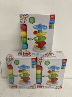 3 X LITTLE LOT TWIST & TWIRL TUMBLE TOWER