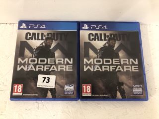 2 X CALL OF DUTY MODERN WARFARE FOR PS4 (18+ ID REQUIRED)