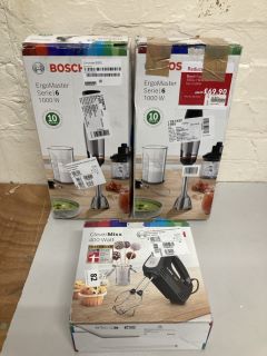 QTY OF BOSCH KITCHEN ITEMS INC CLEVERMIXX 400 WATT