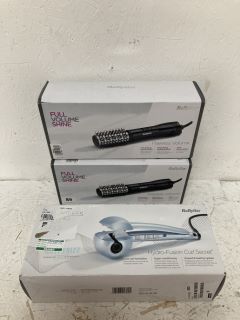 3 X HAIR STYLING BABYLISS HYDRO-FUSION CURL SECRET