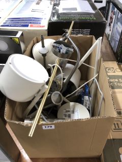 BOX OF ITEMS INC CEILING LIGHTS