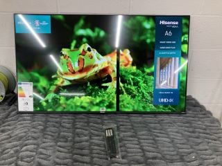 HISENSE 50" TV MODEL: 50A6KTUK (BLOCK LINE, WITH REMOTE, NO STAND, WITH BOX) RRP: £299