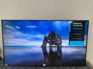 SAMSUNG 50" TV MODEL: UE50TU7020K (SCRATCH ON SCREEN, WITH REMOTE, NO STAND, NO BOX)