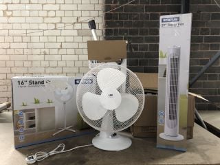 FANS TO INCLUDE DESK AND TOWER