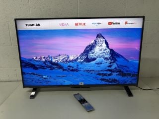 TOSHIBA 43" TV MODEL 43LV2E83DB (WITH STAND, REMOTE AND POWER LEAD)