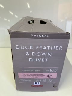 JOHN LEWIS NATURAL DUCK FEATHER & DOWN DUVET - KINGSIZE 225 X 220 CM TOG 10.5