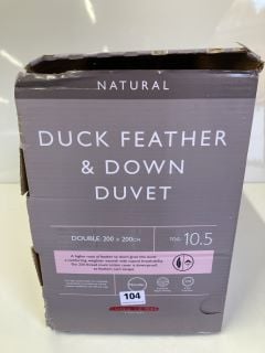 JOHN LEWIS NATURAL DUCK FEATHER & DOWN DUVET - DOUBLE 200 X 200CM TOG 10.5