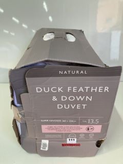 JOHN LEWIS NATURAL DUCK FEATHER & DOWN DUVET - SUPER KINGSIZE 260 X 220CM TOG 13.5