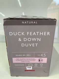 JOHN LEWIS NATURAL DUCK FEATHER & DOWN DUVET - DOUBLE 200 X 200CM TOG 4.5