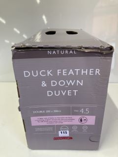 JOHN LEWIS NATURAL DUCK FEATHER & DOWN DUVET - DOUBLE 200 X 200CM TOG 4.5