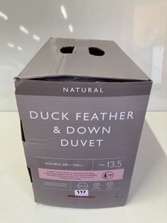 JOHN LEWIS NATURAL DUCK FEATHER & DOWN DUVET - DOUBLE 200 X 200CM TOG 13.5