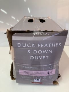 JOHN LEWIS DUCK FEATHER & DOWN DUVET - KINGSIZE 225 X 220CM TOG 4.5+9