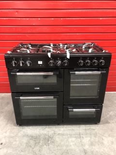 LOGIK 100 CM DUAL FUEL RANGE COOKER - BLACK MODEL: LRC100B21 RRP: £659