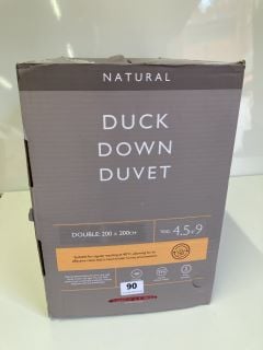 JOHN LEWIS NATURAL DUCK DOWN DUVET - DOUBLE 200 200 CM TOG 4.5+9