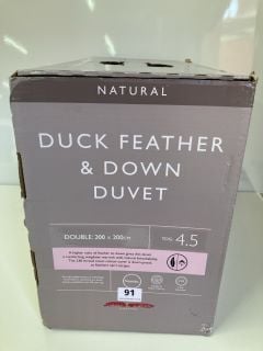 JOHN LEWIS NATURAL DUCK FEATHER & DOWN DUVET - DOUBLE 200 X 200CM TOG 4.5