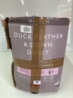 JOHN LEWIS NATURAL DUCK FEATHER & DOWN DUVET - DOUBLE 200 X 200CM TOG 4.5 + 9