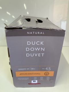 JOHN LEWIS DUCK DOWN DUVET - KINGSIZE 225 X 220CM TOG 4.5