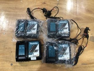 4 X MAKITA BATTERY CHARGERS