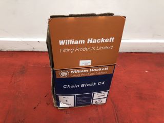 WILLIAM HACKETT 1 TONNE CHAIN BLOCK C4