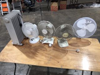 4X FANS TO INCLUDE ELECTRIC HEATER