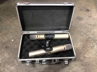 2 X AKG CONDENSER WIRELESS MICROPHONE MODEL C-1000S TO INCLUDE AKG HARD CASE