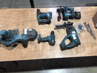 QTY OF MAKITA POWER TOOLS TO INC  MAKITA DPB181 CORDLESS BAND SAW DDF482 CORDLESS DRILL DRIVER