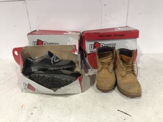 X3 U POWER TWISTER S1P SRC SAFETY TRAINERS SIZE 8 UK X2 POWER TWISTER S1P SRC SAFETY TRAINERS SIZE 10 1/2 UK 1X TIMBERLAND BOOTS SIZE 8