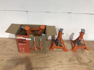 X 4 ORANGE 3 TON AXLE STANDS (2 BOXED)