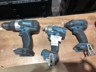 X1 MAKITA DHP458 CORDLESS COMBI DRILL X1 MAKITA DTW 265 CORDLESS IMPACT WRENCH X1 MAKITA DTD146 CORDLESS IMPACT DRIVER