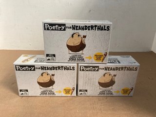 3 X POETRY FOR NEANDERTHALS CARD GAMES: LOCATION - D13