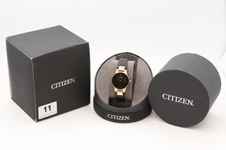 CITIZEN WOMENS AXIOM WATCH IN GOLD & BLACK - RRP £200: LOCATION - FRONT BOOTH