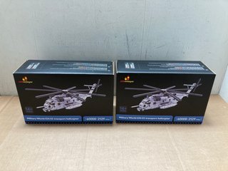 2 X JM BRICKLAYER MILITARY WORLD-CH-53 TRANSPORT HELICOPTERS FIGURES: LOCATION - A1