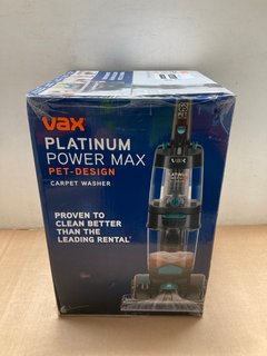 VAX PLATINUM POWER MAX PET DESIGN CARPET WASHER - RRP £280: LOCATION - A1