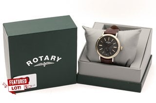 ROTARY DRESS MENS LEATHER STRAP WATCH - RRP £200: LOCATION - FRONT BOOTH