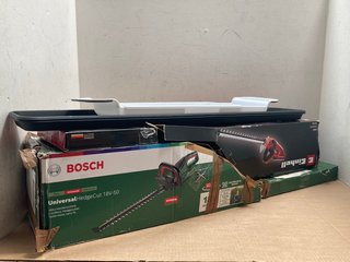 4 X GARDEN ITEMS TO INCLUDE EINHELL GH-EH-4245 ELECTRIC HEDGE TRIMMER (PLEASE NOTE: 18+YEARS ONLY. ID MAY BE REQUIRED): LOCATION - A9