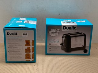 2X DUALIT 2 SLOT LITE TOASTER IN BLACK - COMBINED RRP £148: LOCATION - A14