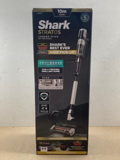 SHARK HZ3000UKT STRATOS PET PRO MODEL CORDED STICK VACUUM CLEANER - RRP £250.00: LOCATION - A14