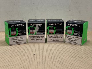 4 X MULTI-PACK VAPORESSO XROS SERIES MESH PODS (PLEASE NOTE: 18+YEARS ONLY. ID MAY BE REQUIRED): LOCATION - A15