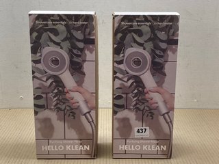 2 X HELLO KLEAN PURIFYING SHOWER HEADS - COMBINED RRP £130: LOCATION - A15