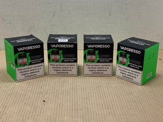 4 X MULTI-PACK VAPORESSO XROS SERIES MESH PODS (PLEASE NOTE: 18+YEARS ONLY. ID MAY BE REQUIRED): LOCATION - A15