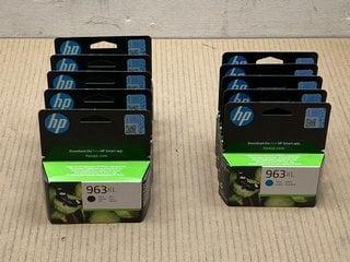 QTY OF HP PRINTER INK REPLACEMENTS IN BLACK & CYAN FOR OFFICE JET PRO: LOCATION - A15