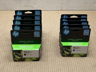 QTY OF HP PRINTER INK REPLACEMENTS IN BLACK & CYAN FOR OFFICE JET PRO: LOCATION - A15